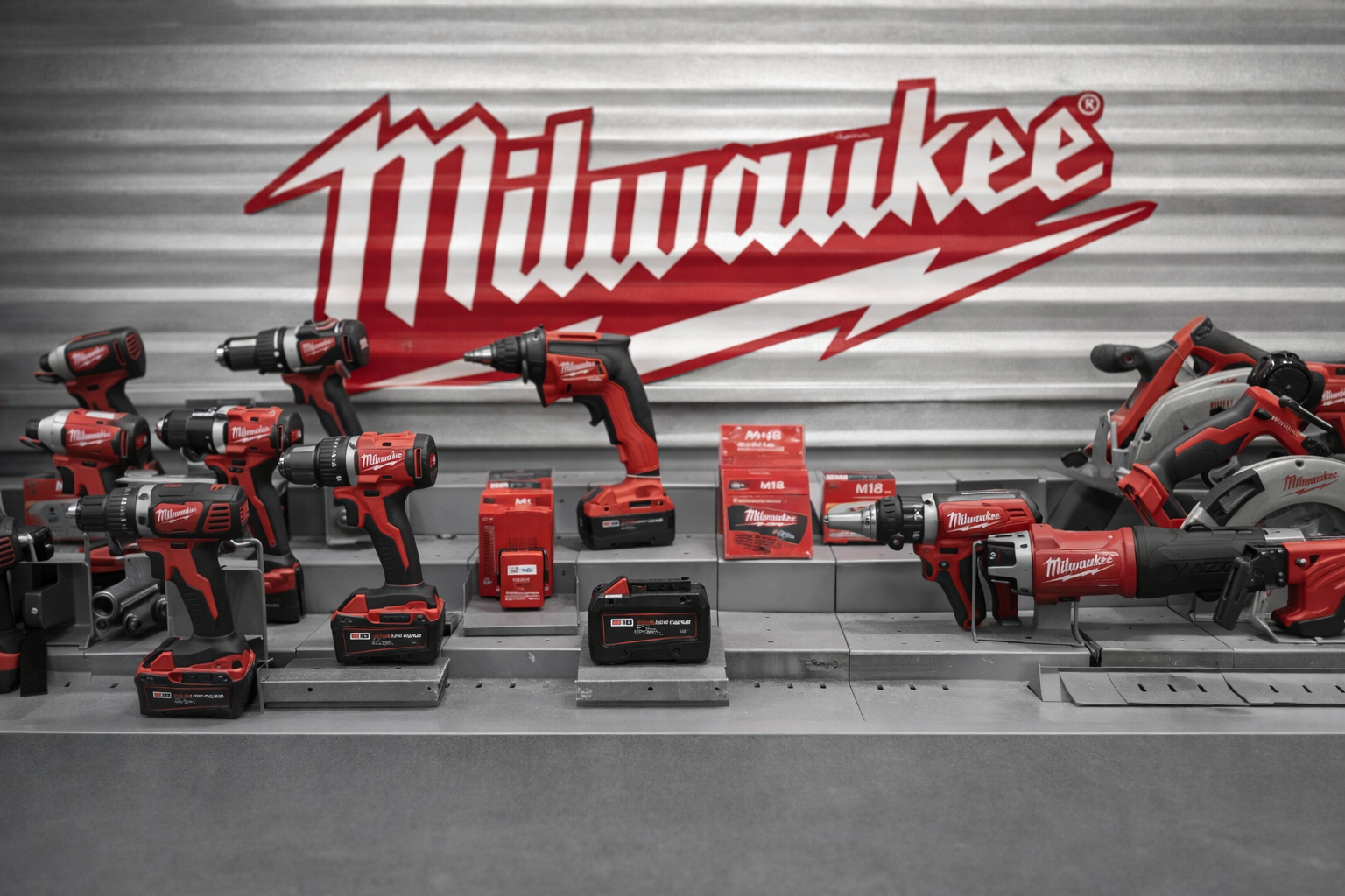 Milwaukee tools display